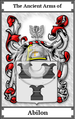 Abilon Family Crest Download (JPG)  Book Plated - 150 DPI