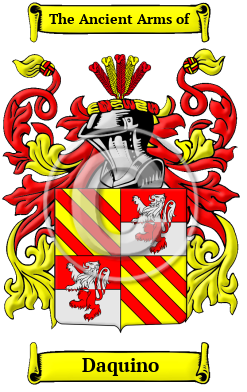 Daquino Family Crest Download (JPG) Heritage Series - 600 DPI