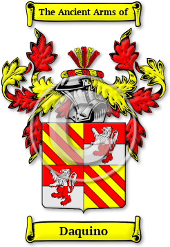 Daquino Family Crest Download (jpg) Legacy Series - 150 DPI