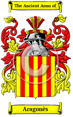 Aragonès Family Crest/Coat of Arms