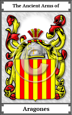 Aragones Family Crest Download (JPG)  Book Plated - 150 DPI