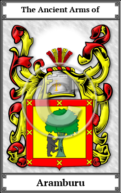 Aramburu Family Crest Download (JPG)  Book Plated - 150 DPI