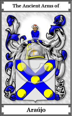 Araújo Family Crest Download (JPG) Book Plated - 600 DPI