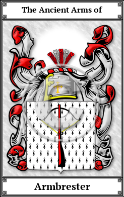Armbrester Family Crest Download (JPG)  Book Plated - 150 DPI