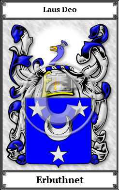 Erbuthnet Family Crest Download (JPG) Book Plated - 600 DPI