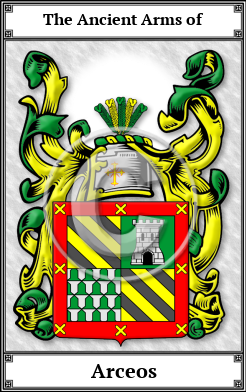 Arceos Family Crest Download (JPG) Book Plated - 600 DPI