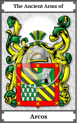 Arcos Family Crest Download (JPG)  Book Plated - 150 DPI