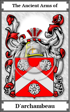 D'archambeau Family Crest Download (JPG)  Book Plated - 150 DPI