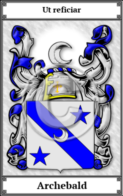 Archebald Family Crest Download (JPG)  Book Plated - 150 DPI