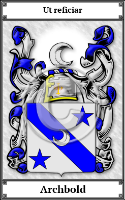 Archbold Family Crest Download (JPG)  Book Plated - 150 DPI