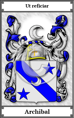 Archibal Family Crest Download (JPG)  Book Plated - 150 DPI