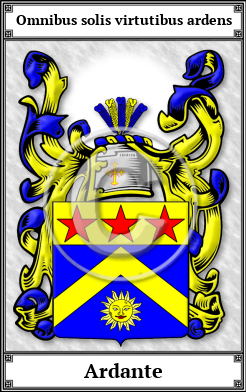 Ardante Family Crest Download (JPG)  Book Plated - 150 DPI