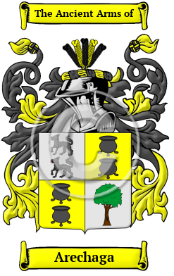 Arechaga Family Crest Download (JPG) Heritage Series - 300 DPI