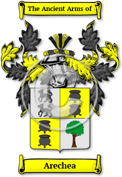 Arechea Family Crest Download (jpg) Legacy Series - 150 DPI