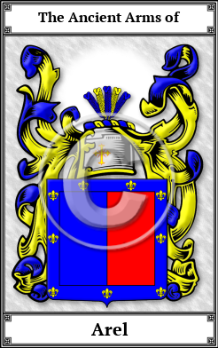 Arel Family Crest Download (JPG) Book Plated - 600 DPI