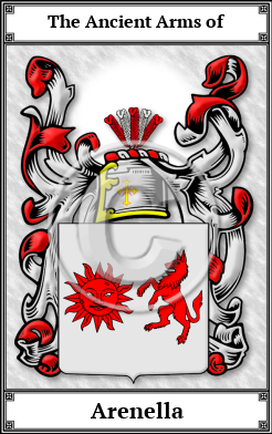 Arenella Family Crest Download (JPG)  Book Plated - 150 DPI