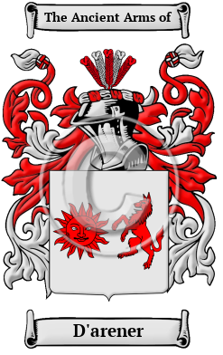 D'arener Family Crest/Coat of Arms