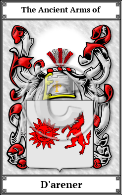 D'arener Family Crest Download (JPG)  Book Plated - 150 DPI