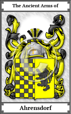 Ahrensdorf Family Crest Download (JPG)  Book Plated - 150 DPI