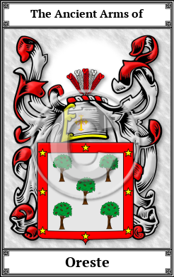 Oreste Family Crest Download (JPG)  Book Plated - 150 DPI