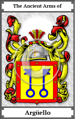 Argüello Family Crest Download (JPG)  Book Plated - 150 DPI