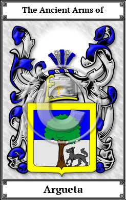 Argueta Family Crest Download (JPG) Book Plated - 600 DPI