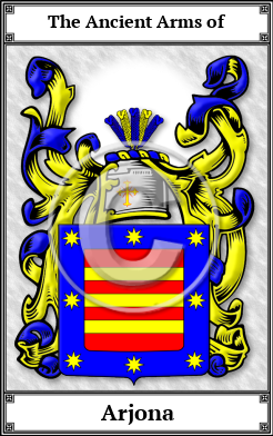 Arjona Family Crest Download (JPG)  Book Plated - 150 DPI