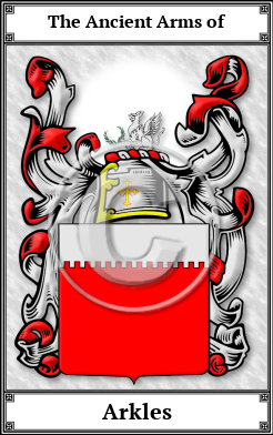 Arkles Family Crest Download (JPG) Book Plated - 600 DPI