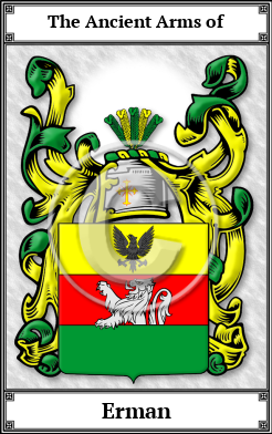 Erman Family Crest Download (JPG)  Book Plated - 150 DPI