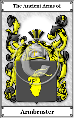 Armbruster Family Crest Download (JPG) Book Plated - 300 DPI