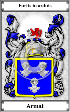 Armat Family Crest Download (JPG)  Book Plated - 150 DPI