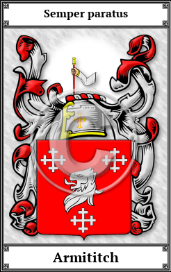 Armititch Family Crest Download (JPG)  Book Plated - 150 DPI