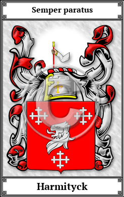 Harmityck Family Crest Download (JPG) Book Plated - 600 DPI