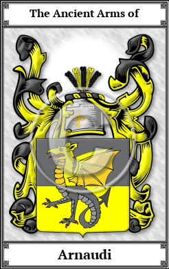 Arnaudi Family Crest Download (JPG) Book Plated - 600 DPI