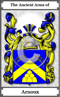Arnoux Family Crest Download (JPG)  Book Plated - 150 DPI
