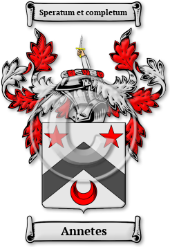 Annetes Family Crest Download (jpg) Legacy Series - 150 DPI