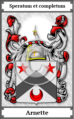 Arnette Family Crest Download (JPG)  Book Plated - 150 DPI