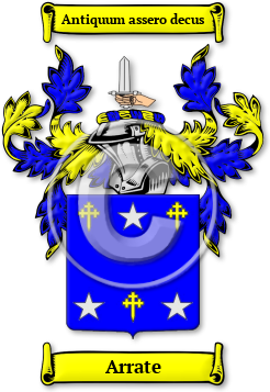 Arrate Family Crest Download (JPG) Legacy Series - 600 DPI