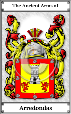 Arredondas Family Crest Download (JPG)  Book Plated - 150 DPI
