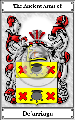 De'arriaga Family Crest Download (JPG)  Book Plated - 150 DPI