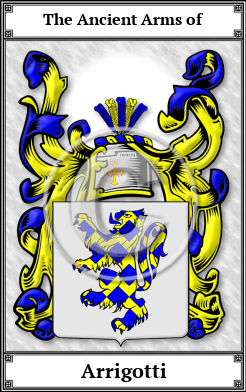 Arrigotti Family Crest Download (JPG)  Book Plated - 150 DPI