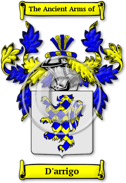 D'arrigo Family Crest Download (jpg) Legacy Series - 150 DPI