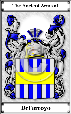 Del'arroyo Family Crest Download (JPG)  Book Plated - 150 DPI