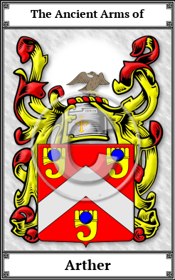 Arther Family Crest Download (JPG)  Book Plated - 150 DPI