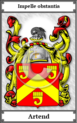 Artend Family Crest Download (JPG)  Book Plated - 150 DPI