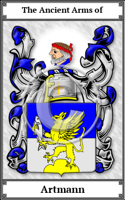 Artmann Family Crest Download (JPG)  Book Plated - 150 DPI