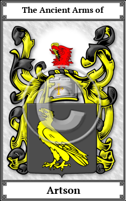Artson Family Crest Download (JPG)  Book Plated - 150 DPI