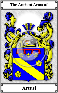 Artusi Family Crest Download (JPG)  Book Plated - 150 DPI