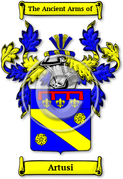 Artusi Family Crest Download (jpg) Legacy Series - 150 DPI