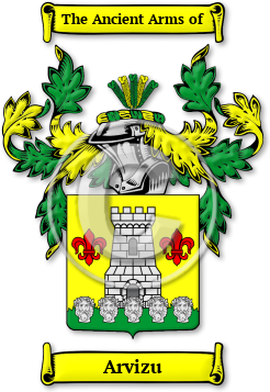 Arvizu Family Crest Download (jpg) Legacy Series - 150 DPI